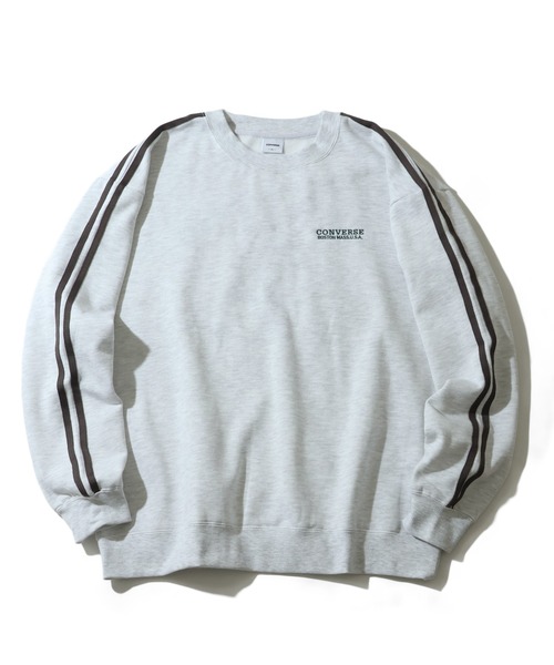 CONVERSE(コンバース)の「【CONVERSE/コンバース】袖ライン 入り バック刺繍 クルーネック 長袖 スウェット(スウェット・メンズ・ネイビー/ダークブルー/スミクロ/ホワイト/オートミール/ブラック・M/LL/L)」の11枚目の写真