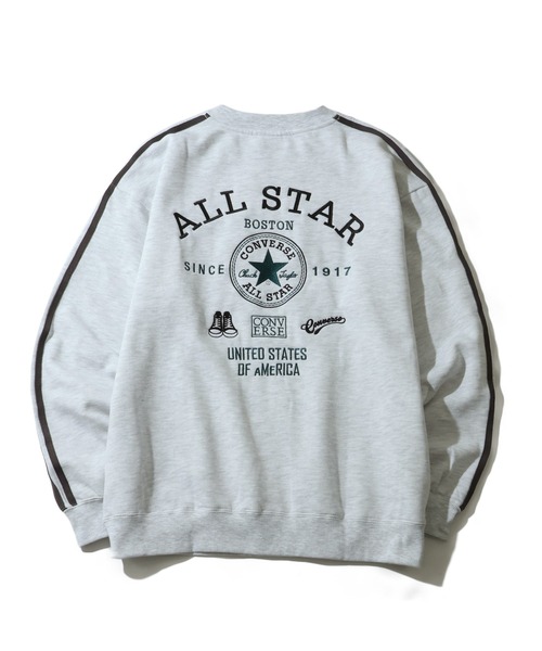 CONVERSE(コンバース)の「【CONVERSE/コンバース】袖ライン 入り バック刺繍 クルーネック 長袖 スウェット(スウェット・メンズ・ネイビー/ダークブルー/スミクロ/ホワイト/オートミール/ブラック・M/LL/L)」の12枚目の写真