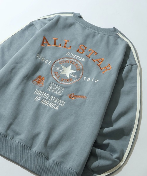 CONVERSE(コンバース)の「【CONVERSE/コンバース】袖ライン 入り バック刺繍 クルーネック 長袖 スウェット(スウェット・メンズ・ネイビー/ダークブルー/スミクロ/ホワイト/オートミール/ブラック・M/LL/L)」の22枚目の写真