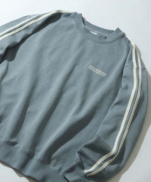 CONVERSE(コンバース)の「【CONVERSE/コンバース】袖ライン 入り バック刺繍 クルーネック 長袖 スウェット(スウェット・メンズ・ネイビー/ダークブルー/スミクロ/ホワイト/オートミール/ブラック・M/LL/L)」の21枚目の写真
