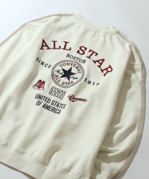 CONVERSE(コンバース)の「【CONVERSE/コンバース】袖ライン 入り バック刺繍 クルーネック 長袖 スウェット(スウェット・メンズ・ネイビー/ダークブルー/スミクロ/ホワイト/オートミール/ブラック・M/LL/L)」の16枚目の写真