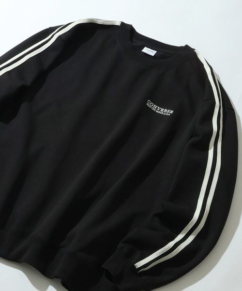 CONVERSE(コンバース)の「【CONVERSE/コンバース】袖ライン 入り バック刺繍 クルーネック 長袖 スウェット(スウェット・メンズ・ネイビー/ダークブルー/スミクロ/ホワイト/オートミール/ブラック・M/LL/L)」の17枚目の写真