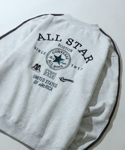 CONVERSE(コンバース)の「【CONVERSE/コンバース】袖ライン 入り バック刺繍 クルーネック 長袖 スウェット(スウェット・メンズ・ネイビー/ダークブルー/スミクロ/ホワイト/オートミール/ブラック・M/LL/L)」の20枚目の写真