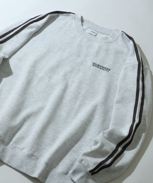 CONVERSE(コンバース)の「【CONVERSE/コンバース】袖ライン 入り バック刺繍 クルーネック 長袖 スウェット(スウェット・メンズ・ネイビー/ダークブルー/スミクロ/ホワイト/オートミール/ブラック・M/LL/L)」の19枚目の写真