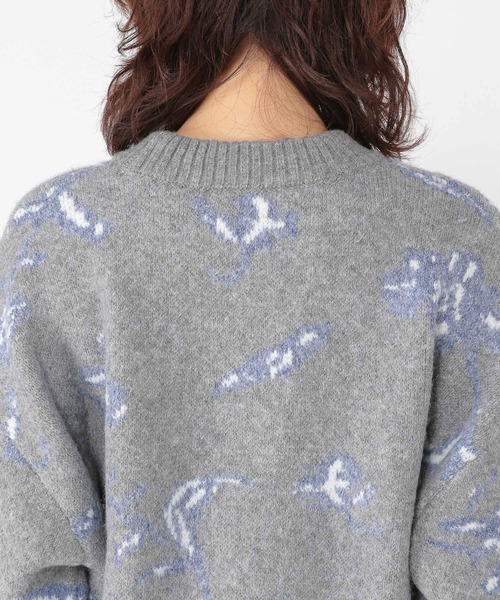 studio CLIP（スタディオクリップ）の「6ゲージフラワージャカードニットプルオーバー（ニット/セーター・レディース・ブルー/ベージュ/グレー・FREE）」の21枚目の写真
