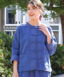 チチカカ（チチカカ）の「Shanti Shanti チェンマイコットンジャケット【WEB限定】（ノーカラージャケット）」