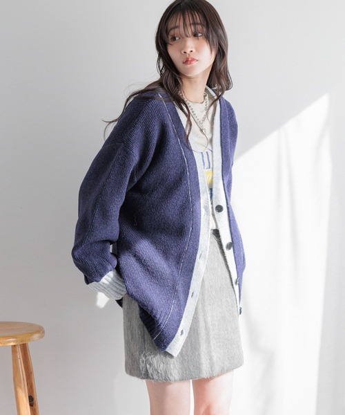 LOWRYS FARM(ローリーズファーム)の「ハイショクロングカーディガン 291613(カーディガン/ボレロ・レディース・アイボリー/ピンク/ネイビー・FREE)」の12枚目の写真