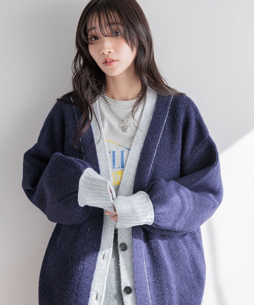 LOWRYS FARM(ローリーズファーム)の「ハイショクロングカーディガン 291613(カーディガン/ボレロ・レディース・アイボリー/ピンク/ネイビー・FREE)」の11枚目の写真