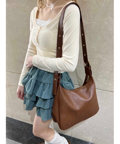 PHILLY（フィリー）の「【PHILLY】ハトメベルトショルダー（ショルダーバッグ・レディース・ブラウン/ブラック・FREE）」の7枚目の写真