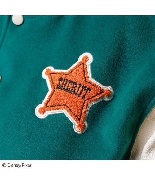 【ディズニー年代物】バンビ刺繍スカジャン　グリーン ディズニー年代物】バンビ刺繍スカジャン グリーン