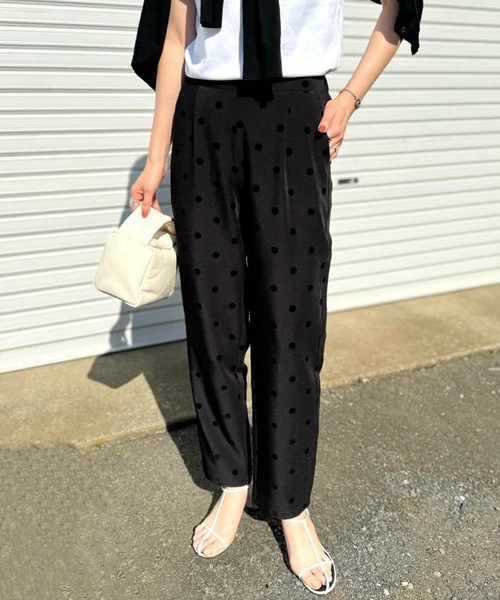 aquagarage（アクアガレージ）の「ドット柄テーパードパンツ（その他パンツ・レディース・ブラック・S/M/M2/L/LL）」の11枚目の写真