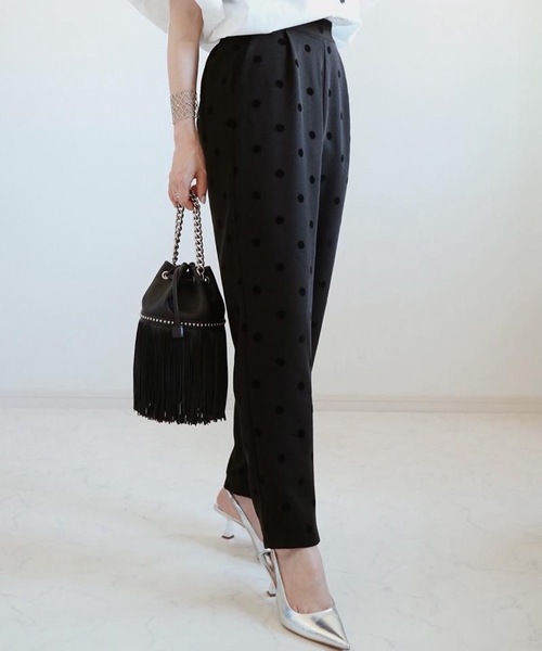 aquagarage（アクアガレージ）の「ドット柄テーパードパンツ（その他パンツ・レディース・ブラック・S/M/M2/L/LL）」の12枚目の写真
