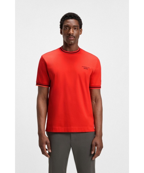 セール】Porsche x BOSS アクティブ コットンブレンド Tシャツ（T
