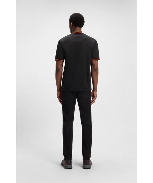 BOSS(ボス)の「Porsche x BOSS アクティブ コットンブレンド Tシャツ(Tシャツ/カットソー・メンズ・オレンジ/ブラック・S/M/L/XL/XXXL/XXL)」の4枚目の写真