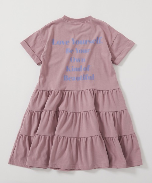 devirock(デビロック)の「裾ティアード バックプリント ワンピース(ワンピース・キッズ・ライトグレー/スミクロ/ピンク系その他/ブルー・140cm/130cm/120cm/110cm/100cm)」の15枚目の写真