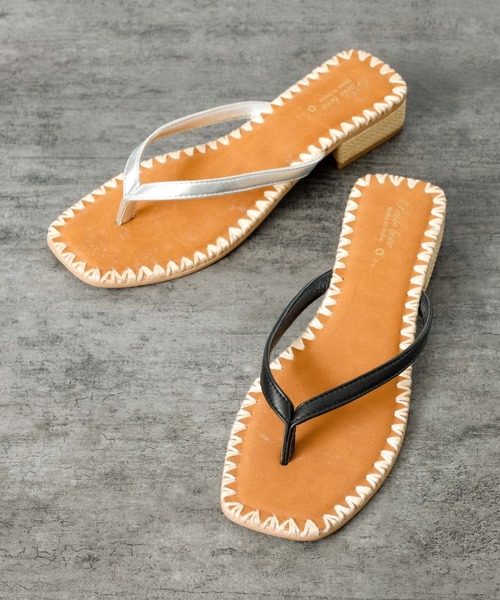 PAOLO BOVE（パオロボーヴ）の「【PAOLO BOVE / パオロ ボーヴ】ヒール トングサンダル / ラフィア【web限定】（サンダル・レディース・シルバー/ブラック・38/36/39/37）」の12枚目の写真