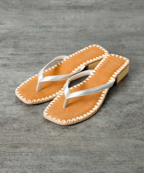 PAOLO BOVE（パオロボーヴ）の「【PAOLO BOVE / パオロ ボーヴ】ヒール トングサンダル / ラフィア【web限定】（サンダル・レディース・シルバー/ブラック・38/36/39/37）」の13枚目の写真