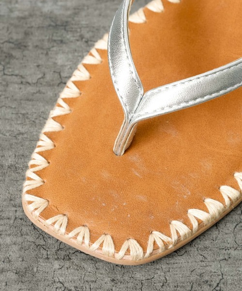 PAOLO BOVE（パオロボーヴ）の「【PAOLO BOVE / パオロ ボーヴ】ヒール トングサンダル / ラフィア【web限定】（サンダル・レディース・シルバー/ブラック・38/36/39/37）」の16枚目の写真