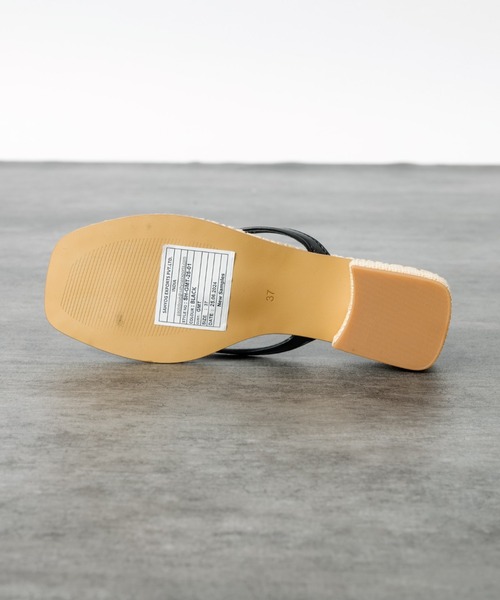 PAOLO BOVE（パオロボーヴ）の「【PAOLO BOVE / パオロ ボーヴ】ヒール トングサンダル / ラフィア【web限定】（サンダル・レディース・シルバー/ブラック・38/36/39/37）」の17枚目の写真