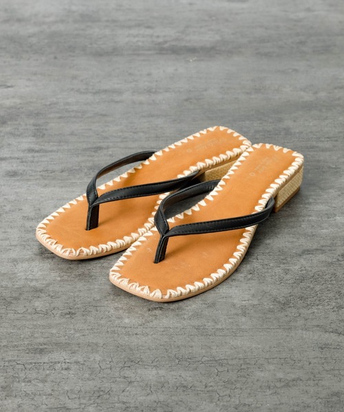 PAOLO BOVE（パオロボーヴ）の「【PAOLO BOVE / パオロ ボーヴ】ヒール トングサンダル / ラフィア【web限定】（サンダル・レディース・シルバー/ブラック・38/36/39/37）」の18枚目の写真