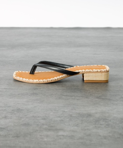 PAOLO BOVE（パオロボーヴ）の「【PAOLO BOVE / パオロ ボーヴ】ヒール トングサンダル / ラフィア【web限定】（サンダル・レディース・シルバー/ブラック・38/36/39/37）」の19枚目の写真
