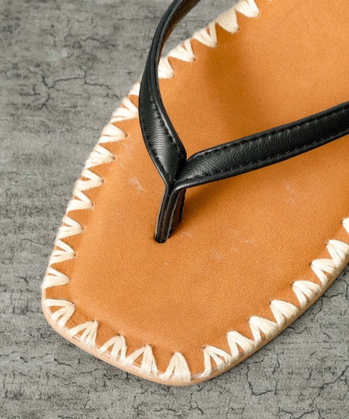 PAOLO BOVE（パオロボーヴ）の「【PAOLO BOVE / パオロ ボーヴ】ヒール トングサンダル / ラフィア【web限定】（サンダル・レディース・シルバー/ブラック・38/36/39/37）」の21枚目の写真