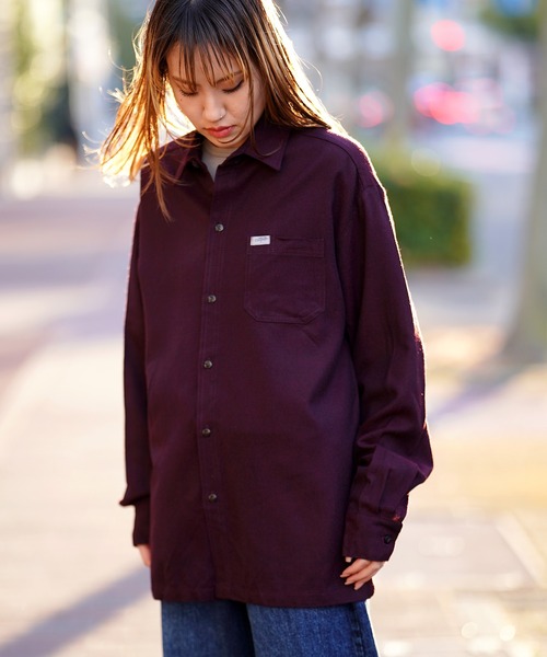 Cal Top（キャルトップ）の「CALTOP キャルトップ L/S SHIRTS 無地シャツ（シャツ/ブラウス・メンズ・ブラック/ネイビー/バーガンディー・SMALL/MEDIUM/LARGE）」の21枚目の写真