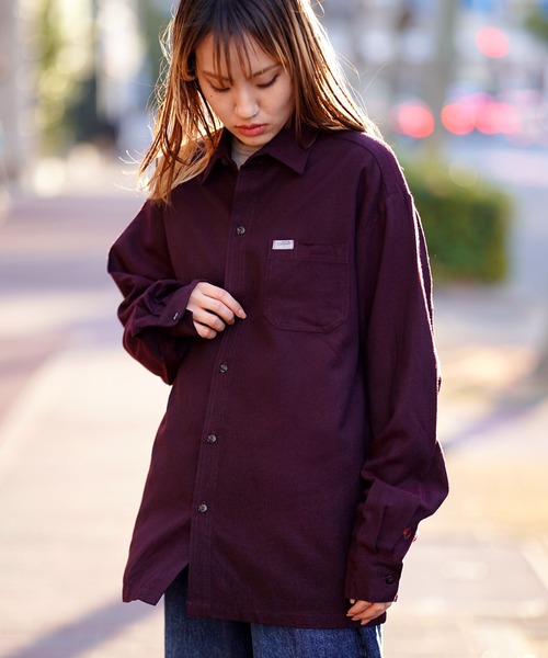 Cal Top（キャルトップ）の「CALTOP キャルトップ L/S SHIRTS 無地シャツ（シャツ/ブラウス・メンズ・ブラック/ネイビー/バーガンディー・SMALL/MEDIUM/LARGE）」の20枚目の写真