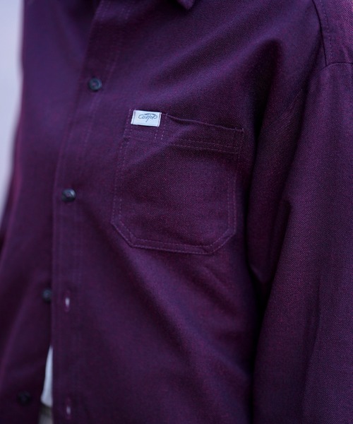 Cal Top（キャルトップ）の「CALTOP キャルトップ L/S SHIRTS 無地シャツ（シャツ/ブラウス・メンズ・ブラック/ネイビー/バーガンディー・SMALL/MEDIUM/LARGE）」の19枚目の写真