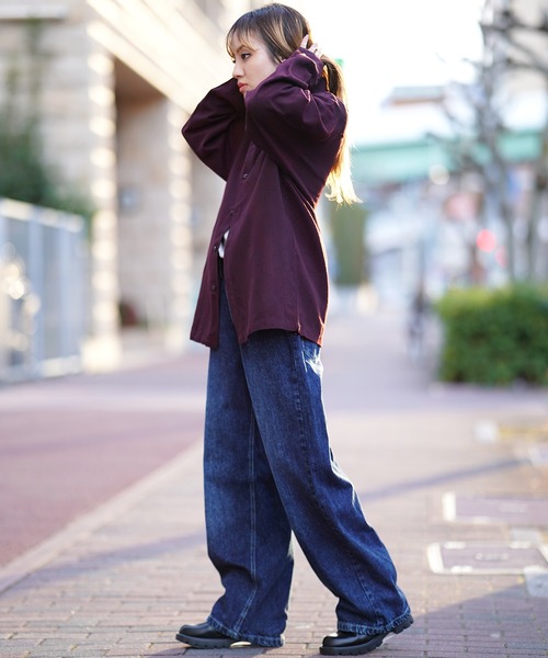 Cal Top（キャルトップ）の「CALTOP キャルトップ L/S SHIRTS 無地シャツ（シャツ/ブラウス・メンズ・ブラック/ネイビー/バーガンディー・SMALL/MEDIUM/LARGE）」の14枚目の写真