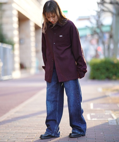 Cal Top（キャルトップ）の「CALTOP キャルトップ L/S SHIRTS 無地シャツ（シャツ/ブラウス・メンズ・ブラック/ネイビー/バーガンディー・SMALL/MEDIUM/LARGE）」の13枚目の写真