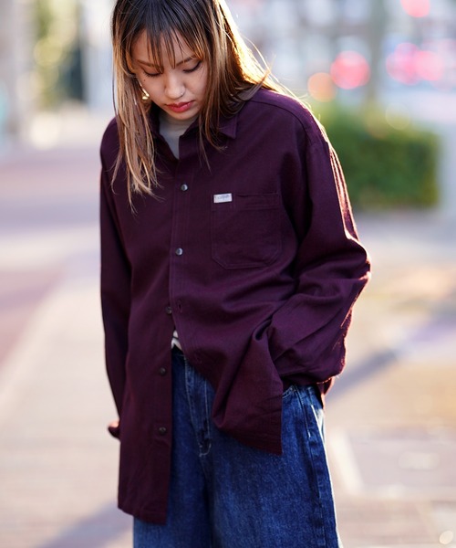 Cal Top（キャルトップ）の「CALTOP キャルトップ L/S SHIRTS 無地シャツ（シャツ/ブラウス・メンズ・ブラック/ネイビー/バーガンディー・SMALL/MEDIUM/LARGE）」の12枚目の写真
