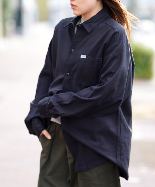 Cal Top（キャルトップ）の「CALTOP キャルトップ L/S SHIRTS 無地シャツ（シャツ/ブラウス・メンズ・ブラック/ネイビー/バーガンディー・SMALL/MEDIUM/LARGE）」の7枚目の写真