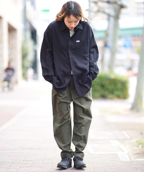 Cal Top（キャルトップ）の「CALTOP キャルトップ L/S SHIRTS 無地シャツ（シャツ/ブラウス・メンズ・ブラック/ネイビー/バーガンディー・SMALL/MEDIUM/LARGE）」の5枚目の写真