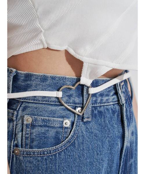 EVRIS（エヴリス）の「ハートモチーフコルセットトップス（チューブトップ・レディース・ブラック/ホワイト・FREE）」の11枚目の写真