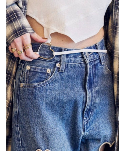 EVRIS（エヴリス）の「ハートモチーフコルセットトップス（チューブトップ・レディース・ブラック/ホワイト・FREE）」の10枚目の写真