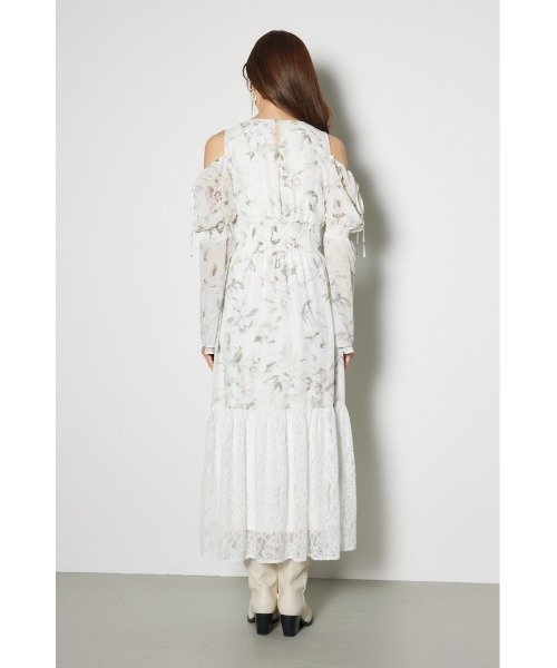 rienda(リエンダ)の「2WAYレースドッキングフレア ワンピース 春服(ワンピース・レディース・ブラック/ホワイト/ブルー・MEDIUM/SMALL)」の8枚目の写真