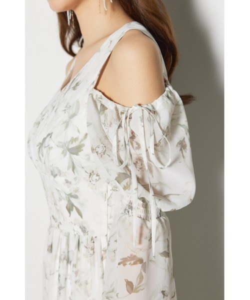 rienda(リエンダ)の「2WAYレースドッキングフレア ワンピース 春服(ワンピース・レディース・ブラック/ホワイト/ブルー・MEDIUM/SMALL)」の10枚目の写真