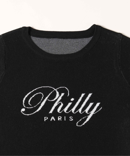 PHILLY(フィリー)の「【PHILLY】半袖ジャガードニット(ニット/セーター・レディース・アイボリー/ブラック・FREE)」の14枚目の写真