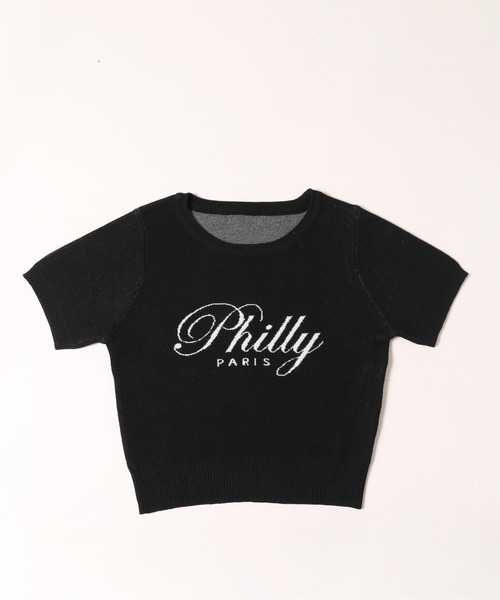 PHILLY(フィリー)の「【PHILLY】半袖ジャガードニット(ニット/セーター・レディース・アイボリー/ブラック・FREE)」の11枚目の写真
