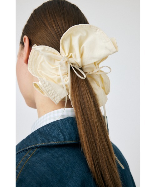 MOUSSY(マウジー)の「BIG RIBBON シュシュ(ヘアゴム・レディース・ブラック/ホワイト・FREE)」の14枚目の写真