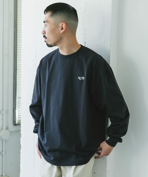 seesee フリッジ別注　ロンT SHIPS別注】miller: シアー ヘンリー ネック ロング スリーブ