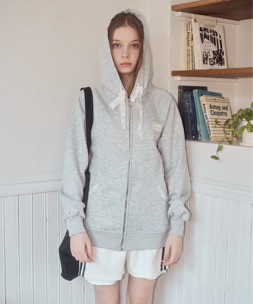 フードチェックパーカー/hood check parker（パーカー