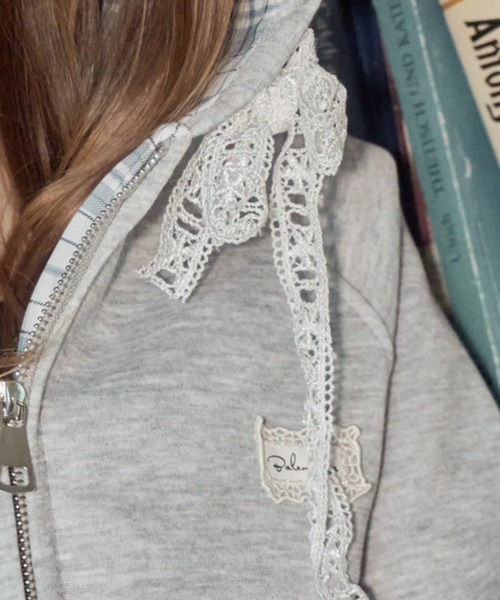 Birthday room（バースデイルーム）の「フードチェックパーカー/hood check parker（パーカー・レディース・グレー・FREE）」の16枚目の写真