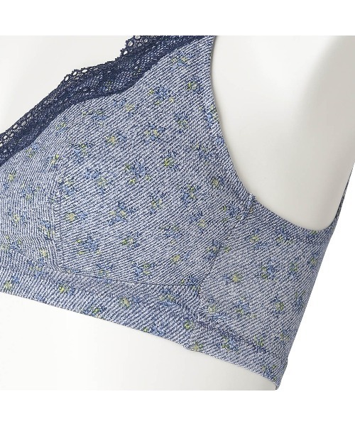 セール】キッドブルー -25デニムフラワーPT -ソフト