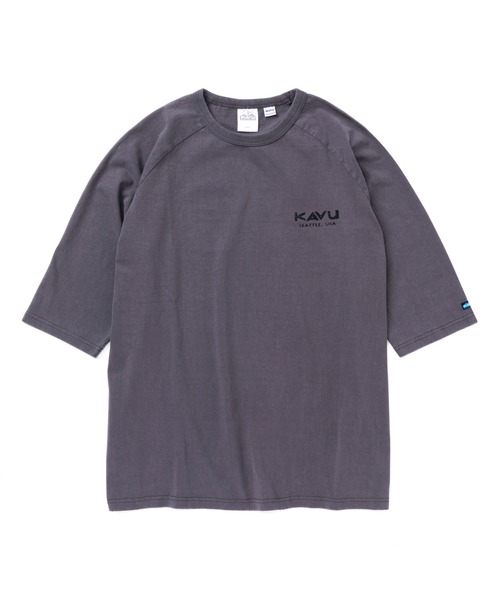 KAVU（カブー）の「KAVU/カブー Surf Logo BB Tee/サーフロゴベースボールティー（Tシャツ/カットソー・メンズ・ブラック/アイボリー/ブルー/レッド・MEDIUM/LARGE/X-LARGE）」の5枚目の写真