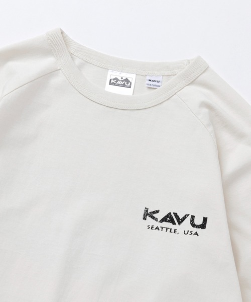 KAVU（カブー）の「KAVU/カブー Surf Logo BB Tee/サーフロゴベースボールティー（Tシャツ/カットソー・メンズ・ブラック/アイボリー/ブルー/レッド・MEDIUM/LARGE/X-LARGE）」の9枚目の写真