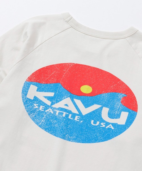 KAVU（カブー）の「KAVU/カブー Surf Logo BB Tee/サーフロゴベースボールティー（Tシャツ/カットソー・メンズ・ブラック/アイボリー/ブルー/レッド・MEDIUM/LARGE/X-LARGE）」の10枚目の写真