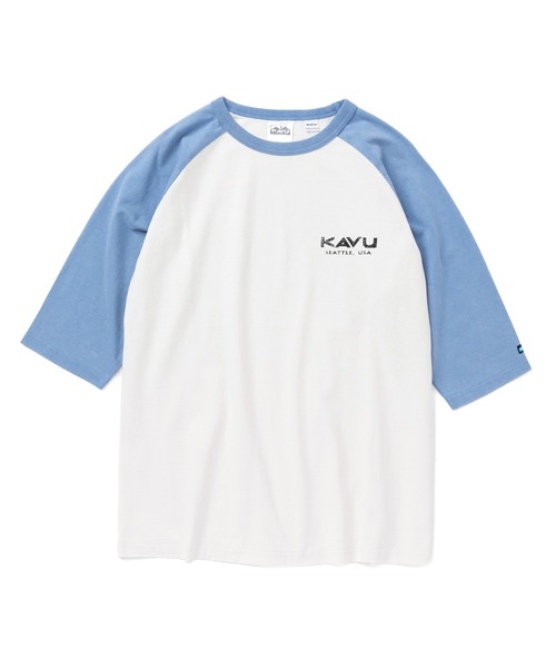 KAVU（カブー）の「KAVU/カブー Surf Logo BB Tee/サーフロゴベースボールティー（Tシャツ/カットソー・メンズ・ブラック/アイボリー/ブルー/レッド・MEDIUM/LARGE/X-LARGE）」の11枚目の写真