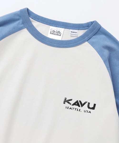 KAVU（カブー）の「KAVU/カブー Surf Logo BB Tee/サーフロゴベースボールティー（Tシャツ/カットソー・メンズ・ブラック/アイボリー/ブルー/レッド・MEDIUM/LARGE/X-LARGE）」の13枚目の写真